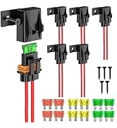 Nilight 6pcs Inline Fuse Holder with 12 AWG Wiring Harness Waterproof ATC/ATO Blade Fuse 20 Amp 3...