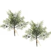 Factory Direct Craft Pack of 2 Artificial Winter Oregon Juniper Pine Bundles for Christmas Holida...