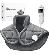 iDOO Weighted Heating Pad for Neck and Shoulders, 1.2lb Electric Heating Pad for Back Cramps and ...