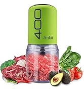 ANKII Mini Food Processor 400-Watt Electric Food Chopper for Meats, Vegetables, Nuts, Fruits, Sma...