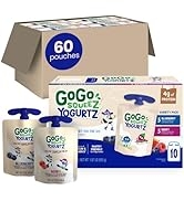 GoGo squeeZ yogurtZ Variety Pack, Blueberry and Berry, 3 oz (Pack of 60), Kids Snacks Made from R...