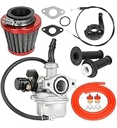 YOXUFA PZ19 Carb Carburetor 7/8 Twist Throttle Cable Kit for TaoTao DB10 DB14 DB24 Baja DR70 DR90...