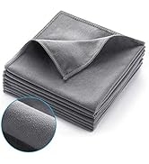 Screens Cleaning Microfiber Suede Cloth, 8Pack Streak Free Lint Free Large Rag for TV, Computer, ...