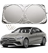 XHRING Windshield Sun Shade for Mercedes Benz C C300 A B E E350 GLA GLB GLK CLA CLK SLC SLK Class...