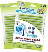 SANI 360° Sani Sticks Drain Cleaner and Deodorizer, Enzyme Pipe Cleaners, Eliminate Odors, Preven...