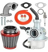 YOXUFA PZ22 Carb Carburetor Intake Pipe Gasket Air Filter Kit for XR CRF50 SSR TaoTao T-Force Che...