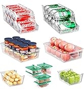 Midyb Refrigerator Organizer Bins, 11 Pack Drink Organizer for Fridge for Cabinets, Countertops, ...