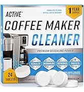 Coffee Machine Cleaner Descaler Tablets - 24 Count, Compatible With Nespresso, Keurig, Ninja, Del...