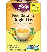 Yogi Tea - Peach Bergamot Bright Day Tea (6 Pack) - Supports Elevated Mood and Energy Levels - Wi...