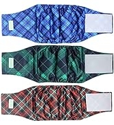 wegreeco Washable Male Dog Belly Band (Stylish Pattern) - Pack of 3 - Washable Male Dog Belly Wra...