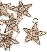 Group of 12 Natural Grapevine Stars for Holiday Decorating and Primitive Displays by Factory Dire...