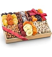 Pacific Coast Deluxe Dried Fruit Tray With Nuts Gift With Almonds & Pistachios for Holiday Birthd...