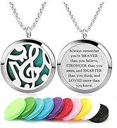 Birthday Gifts for Women,GFONDINGD Diffuser Necklace with Dispenser and Container Stainless Steel...