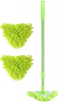 A Set of Green Mops With 2 Chenille Cloth Pad