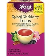 Yogi Tea - Spiced Blackberry Focus (4 Pack) - Supports Alertness, Clarity, and Concentration - Co...