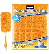 KEEPOW Reusable Microfiber Duster Refill Compatible with Swiffer Hand Duster, Heavy Duty Duster R...