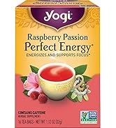 Yogi Tea - Raspberry Passion Perfect Energy Tea (6 Pack) - Energizes and Supports Focus - Green a...