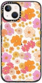 retro boho hippie flowers (60s / 70s floral pattern on clear background)