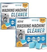 Washing Machine Cleaner Descaler 48 Pack - Value Size Deep Cleaning Tablets For HE Front Loader &...