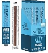 The New Primal Classic Beef Stick - (20 Count) 1 oz Meat Stick - 100% Grass-Fed Beef Snack - Whol...