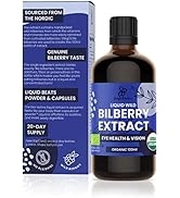 Jungle Powders Wild Bilberry Extract for Eyes USDA Organic 3.4 oz Liquid Bilberry Anthocyanin Sup...