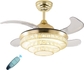 40inch Retractable Crystal Ceiling Fan