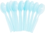 Light Blue Plastic Spoons (24 Pack)