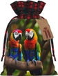 Colorful Parrots On Tree