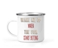 12 Oz White Camping Mug