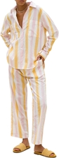 H-yellow&pink Striped