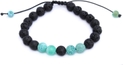 Adjustable Bracelet: Frosted Green Agate