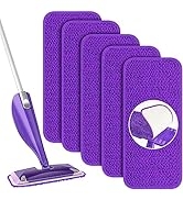 Reusable Mop Pads Compatible with Swiffer Wet Jet Mop - Wet Pads Refills Wet Dry Mopping Cloths M...