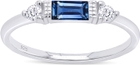 White Gold Over : Simulated Blue Sapphire