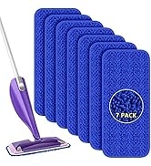 Reusable Mop Pads Compatible with Swiffer Wet Jet Mop- Wet Pads Refill Wet Dry Mopping Cloths Mic...