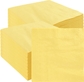 100 Pieces Yellow Napkins Disposable