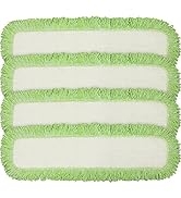 CleanAide Commercial Microfiber Dry Mop Pad Refill 24 in Green 4 Pack