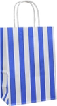 Striped Gift Bags royal blue