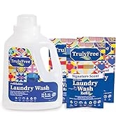 Truly Free Laundry Detergent - Signature Scent, Natural Detergent For Sensitive Skin (150 Loads)