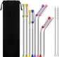 8 pcs Stainless Steel Straws with 8 Dust-Proof Cover