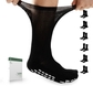 Black Colors Crew Socks With Grips-6 Pairs