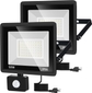 50W LED Motion Sensor Flood Light 2pack