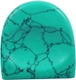 Half Round, Green Howlite Turquoise