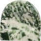 Half Round, Green Dalmation Jasper