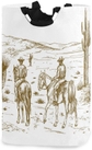 American wild west desert with cowboys