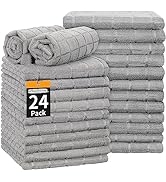 HOMERHYME Hand Towels for Bathroom, 24 Pack 25''*15'' Microfiber Grey Bath Hand Towels, Quick Dry...