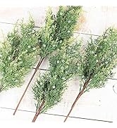 Factory Direct Craft Set of 4 Artificial Juniper Cedar Sprays with Berries for Christmas and Wint...