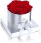 Red Roses in Silver Box