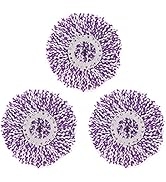 3 Pack Spin Mop Replacement Head, Round Shape Standard Size Microfiber Mop Head Refills for Hurri...