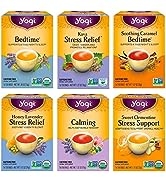 Yogi Tea - Stress Relief and Herbal Tea Variety Pack Sampler (6 Pack) - With Bedtime, Kava, Sooth...