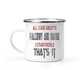 12 Oz White Camping Mug